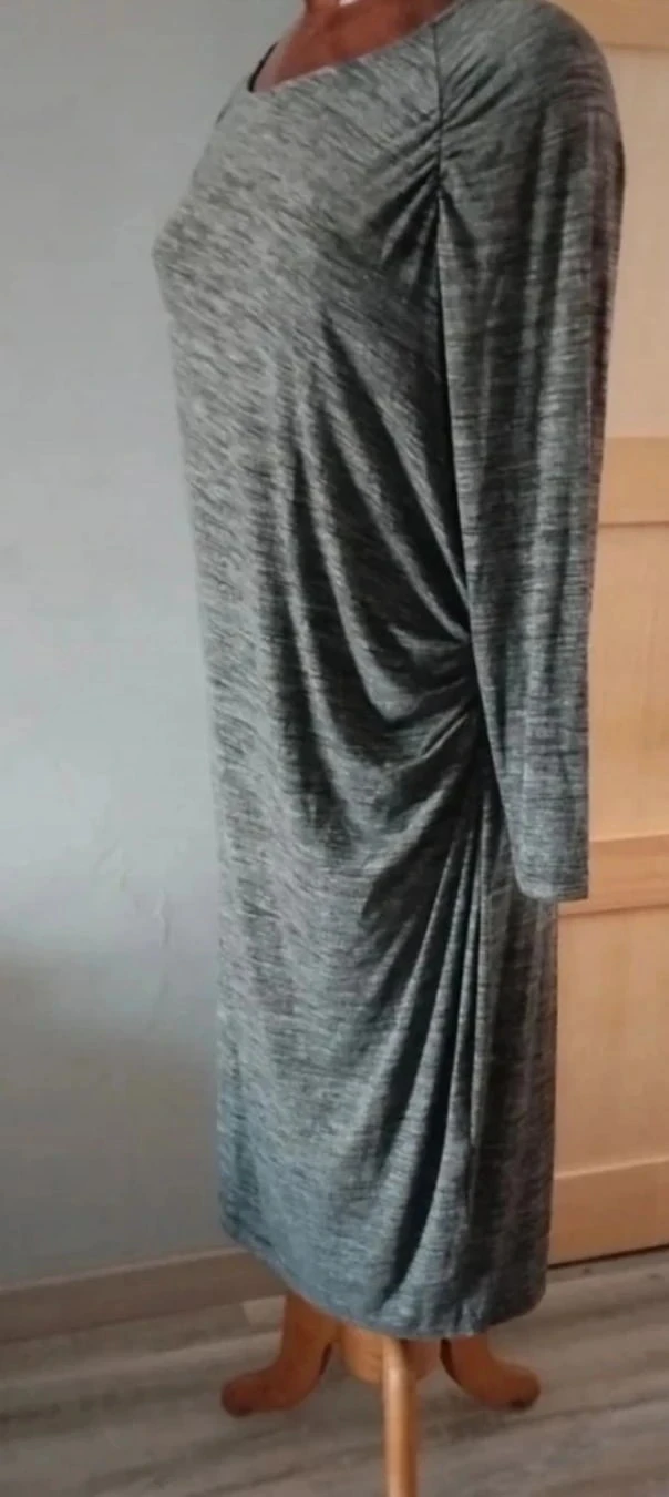 Grijze lange jurk Yessica XL – photo 3